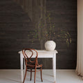 Woodline, Walnut Mural Wallpaper - room preview 02