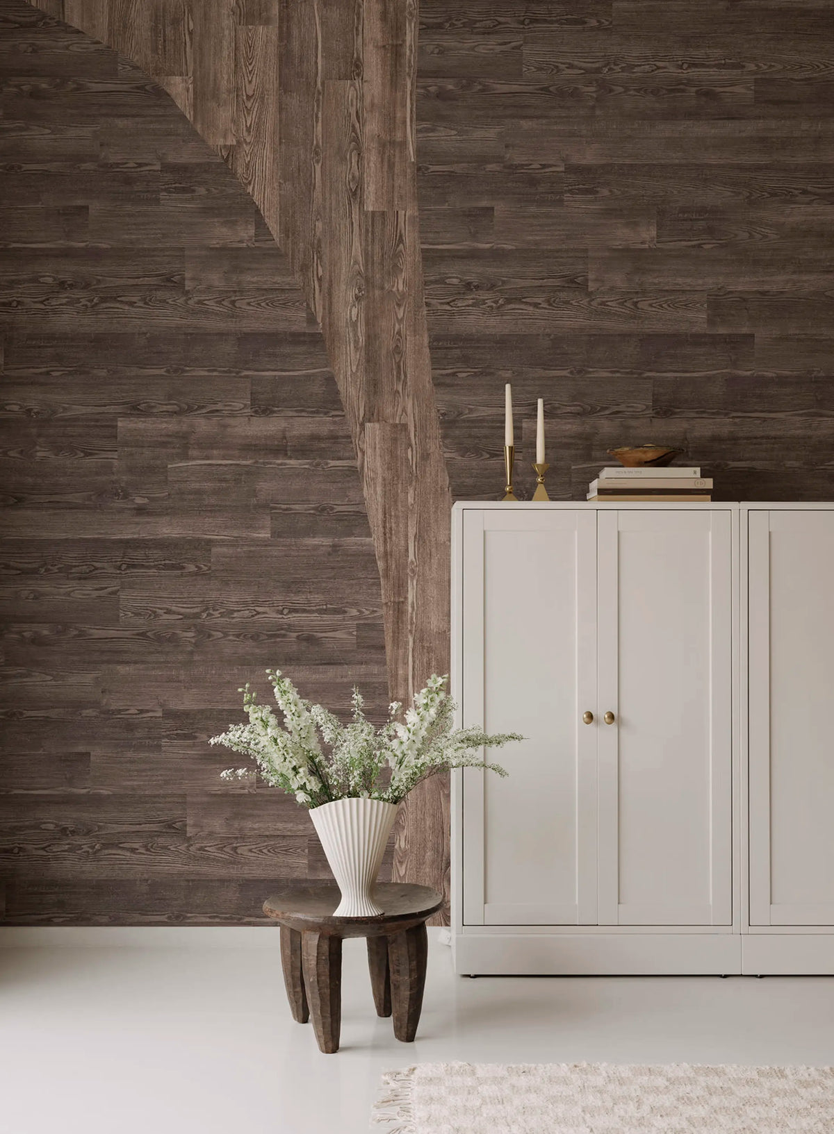 Woodline, Teak Mural Wallpaper - room preview 02
