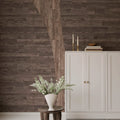 Woodline, Teak Mural Wallpaper - room preview 02