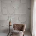 Clay Figures, White Mural Wallpaper - room preview 02