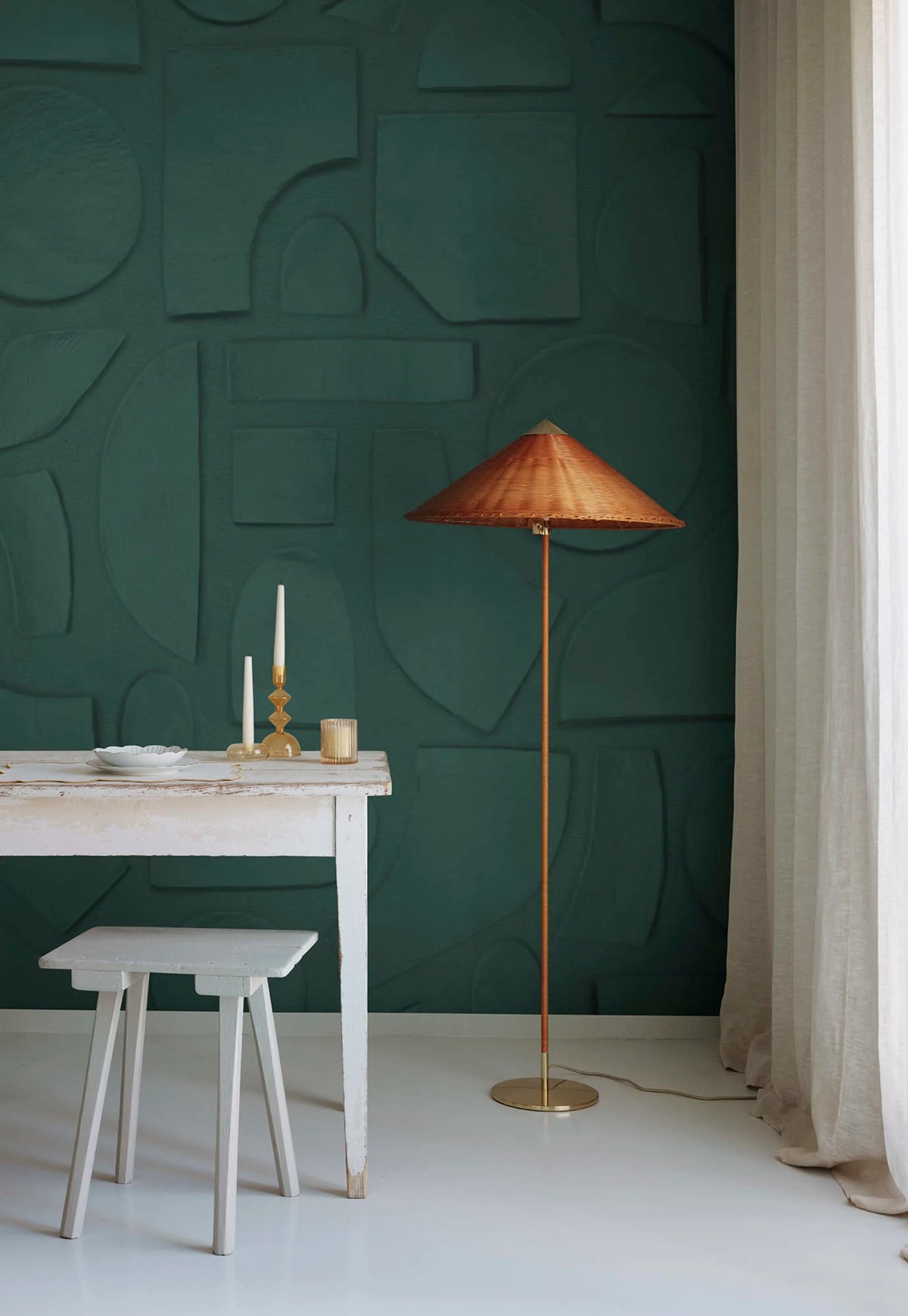 Clay Figures, Emerald Mural Wallpaper - room preview 02