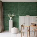 Craft Tiles, Emerald Mural Wallpaper - room preview 02