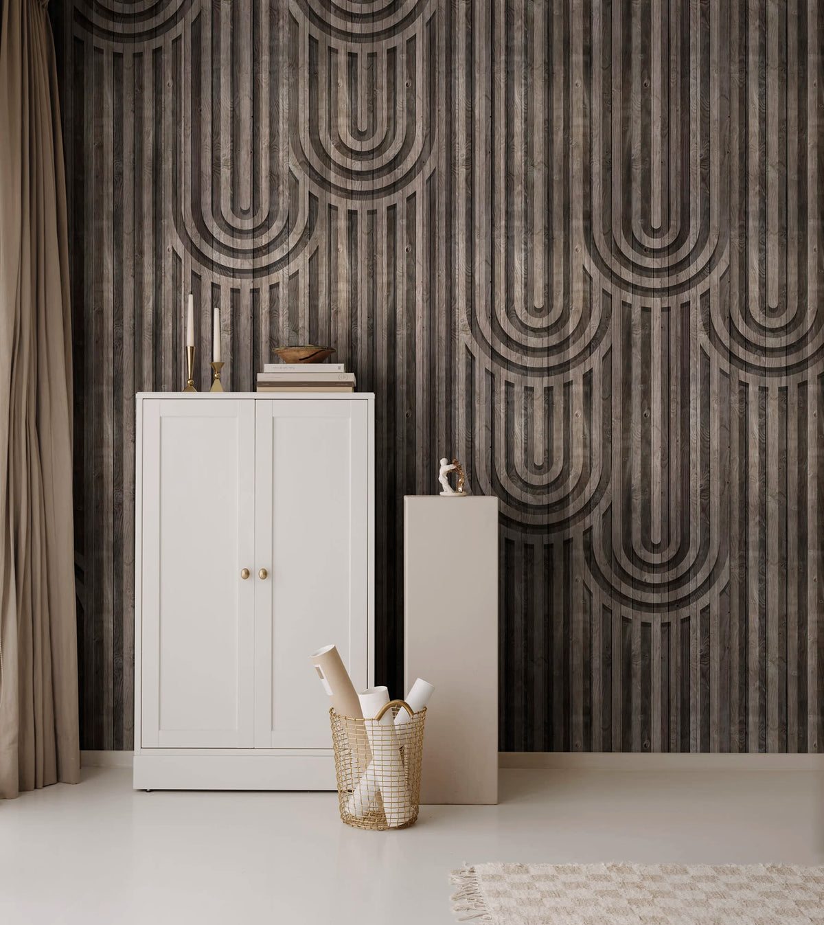 Happy Hills, Walnut Mural Wallpaper - room preview 02