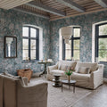 Marbling, Blue Mural Wallpaper - room preview 02