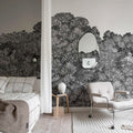 Belle Buisson, Black Mural Wallpaper - room preview 02