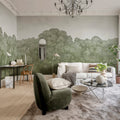 Belle Buisson, Green Vintage Mural Wallpaper - room preview 02