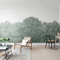 Belle Buisson, Turquoise Mural Wallpaper - room preview 02
