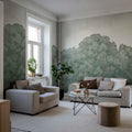 Belle Buisson, Turquoise Vintage Mural Wallpaper - room preview 02