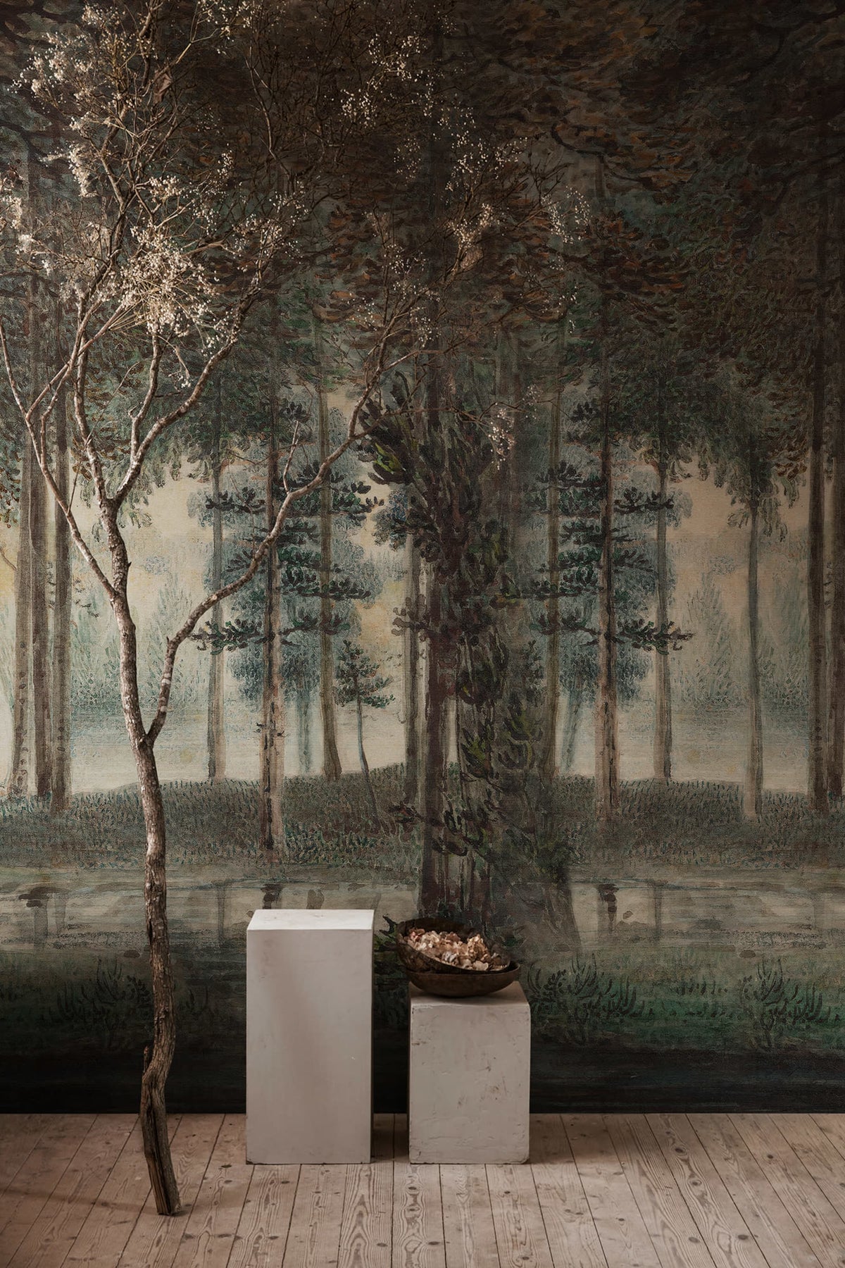 Lovers Forest, Midnight Mural Wallpaper - room preview 02