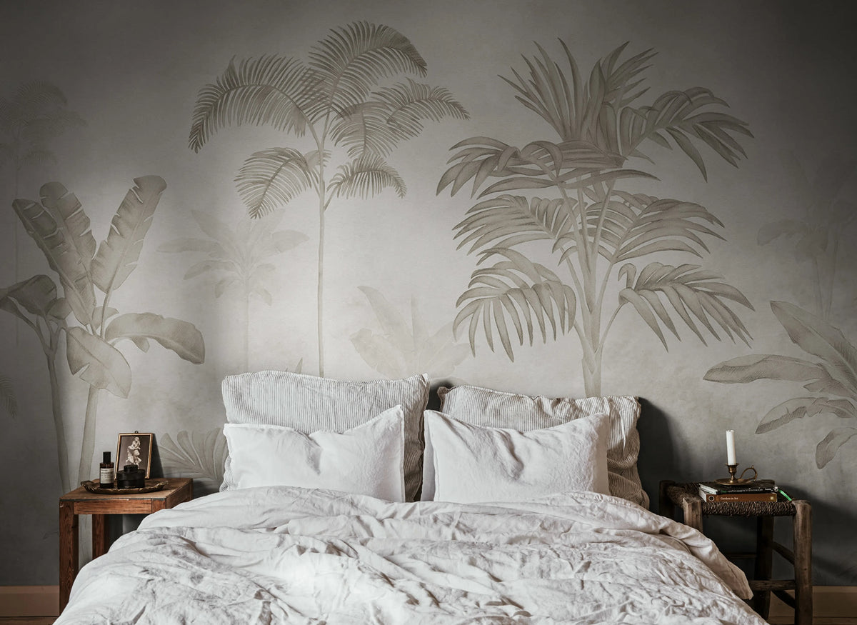 Jungle Horizon, Beige Mural Wallpaper - room preview 02