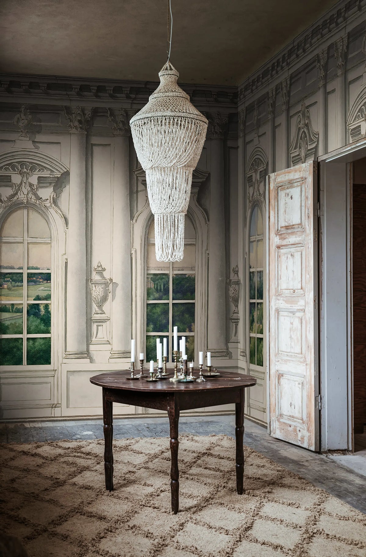 Ballroom Windows, Vintage Mural Wallpaper - room preview 02
