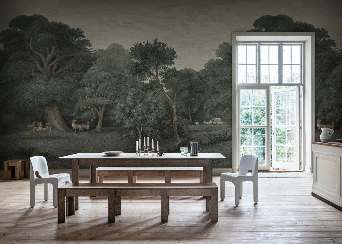 Jungle Forest, Dark Mural Wallpaper - room preview 02