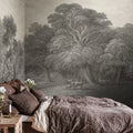 Jungle Forest, Beige Mural Wallpaper - room preview 02
