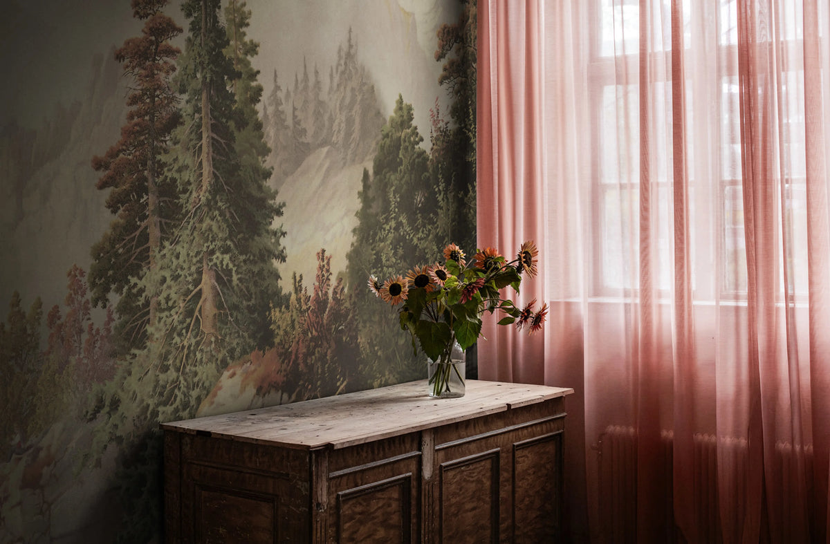 Mountain Horizon, Vintage Mural Wallpaper - room preview 02