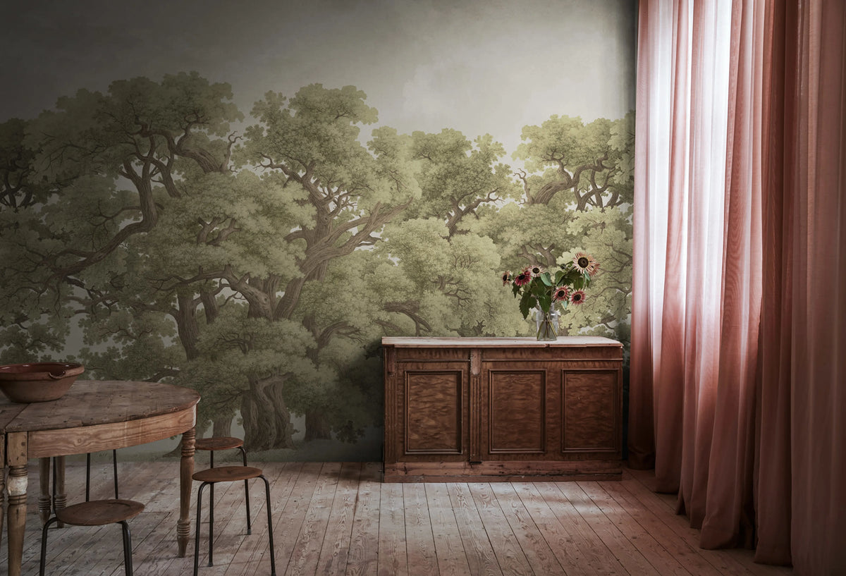 Vintage Oaks, Vintage Mural Wallpaper - room preview 02