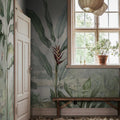 Tropical Palms, Vintage Mural Wallpaper - room preview 02