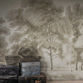 Whispering Forest, Beige Mural Wallpaper - room preview 02