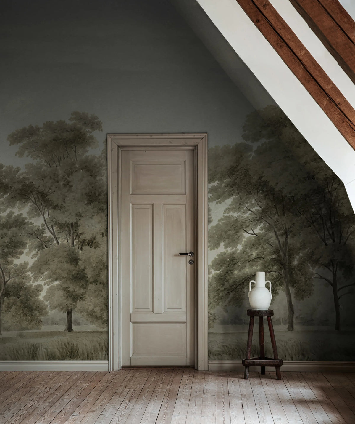 Whispering Forest, Green Mural Wallpaper - room preview 02
