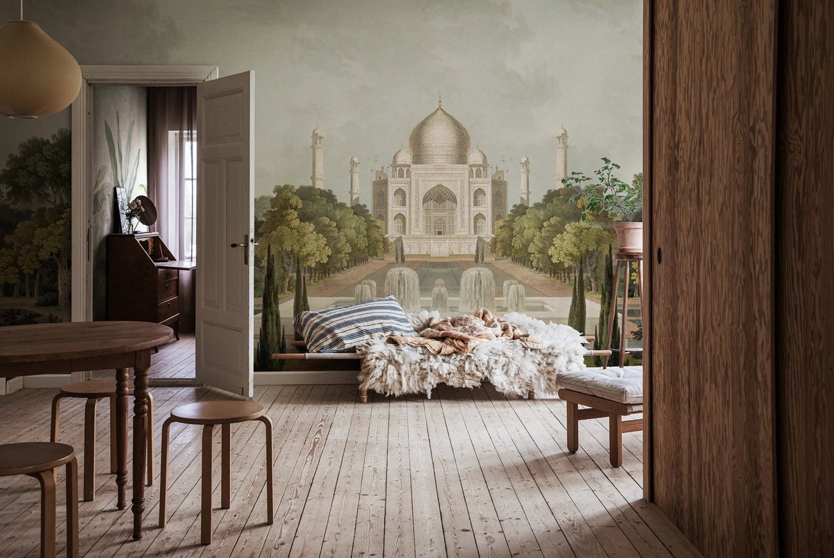 Palace Garden, Green Mural Wallpaper - room preview 02