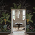 Banana Tree Jungle, Black Mural Wallpaper - room preview 02