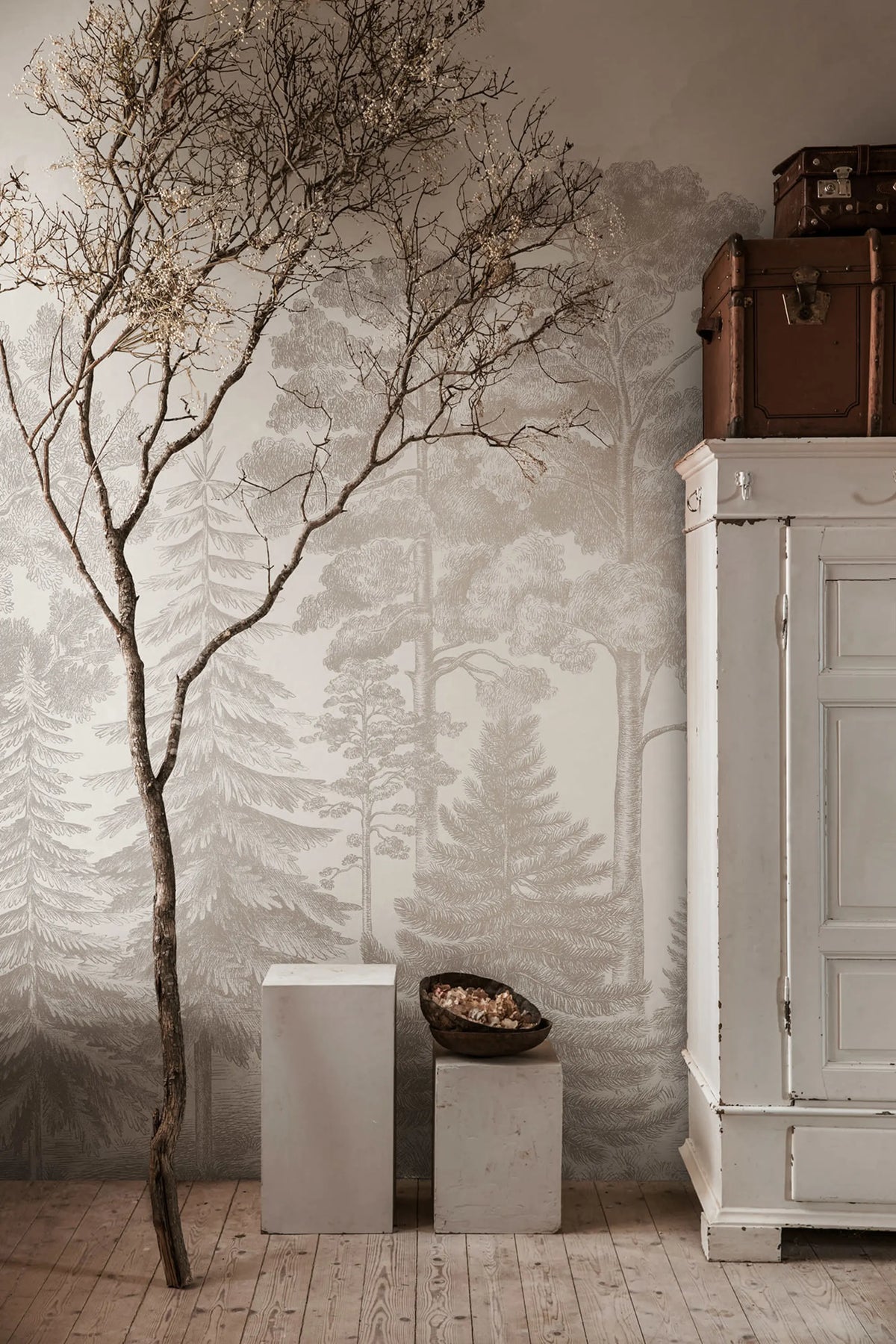 Scandinavian Bellewood, Vintage Mural Wallpaper - room preview 02