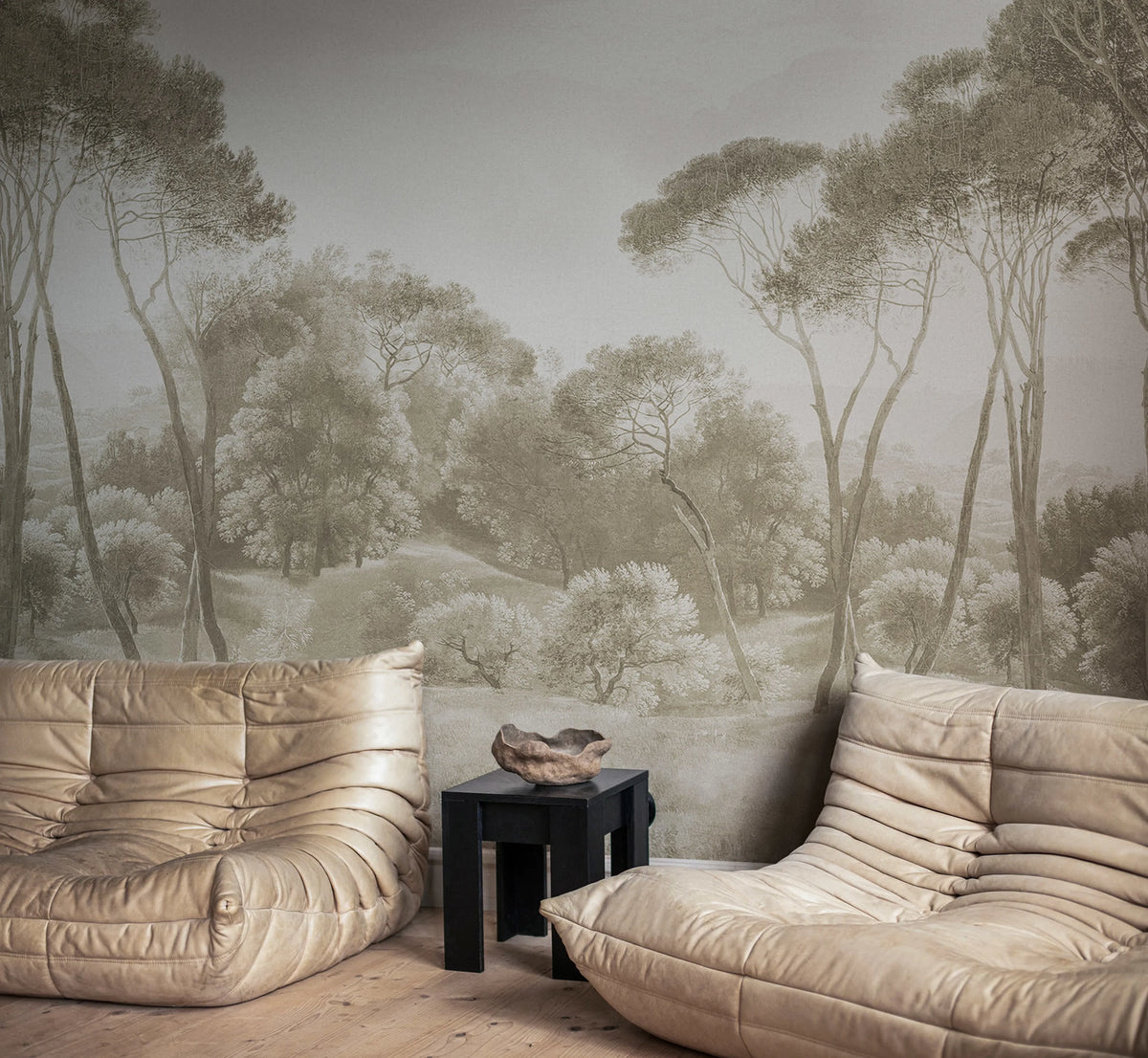 Pine Wood, Vintage Mural Wallpaper - room preview 02