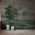 Hilltop House, Green Mural Wallpaper - room preview 02