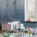 Autumn Haze, Blue Mural Wallpaper - room preview 02