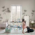 Astrantia, Black & White Mural Wallpaper - room preview 02