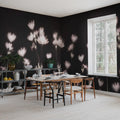 Astrantia, Dark Mural Wallpaper - room preview 02
