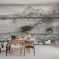 Crystal Water, Gray Mural Wallpaper - room preview 02