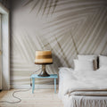 Palm Gaze, Beige Mural Wallpaper - room preview 02
