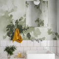 Hazy Leaves, Green Mural Wallpaper - room preview 02