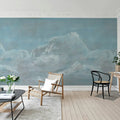 Up in the Clouds, Blue Mural Wallpaper - room preview 02