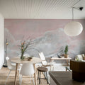Up in the Clouds, Pink Mural Wallpaper - room preview 02