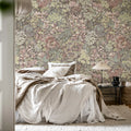 Floral Garden, Pink Mural Wallpaper - room preview 02