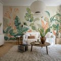 Happy Plants, Pastel Mural Wallpaper - room preview 02