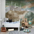 Cliff Castle, Pastel Mural Wallpaper - room preview 02