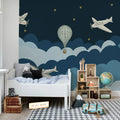 Fly Away, Dark Blue Mural Wallpaper - room preview 02