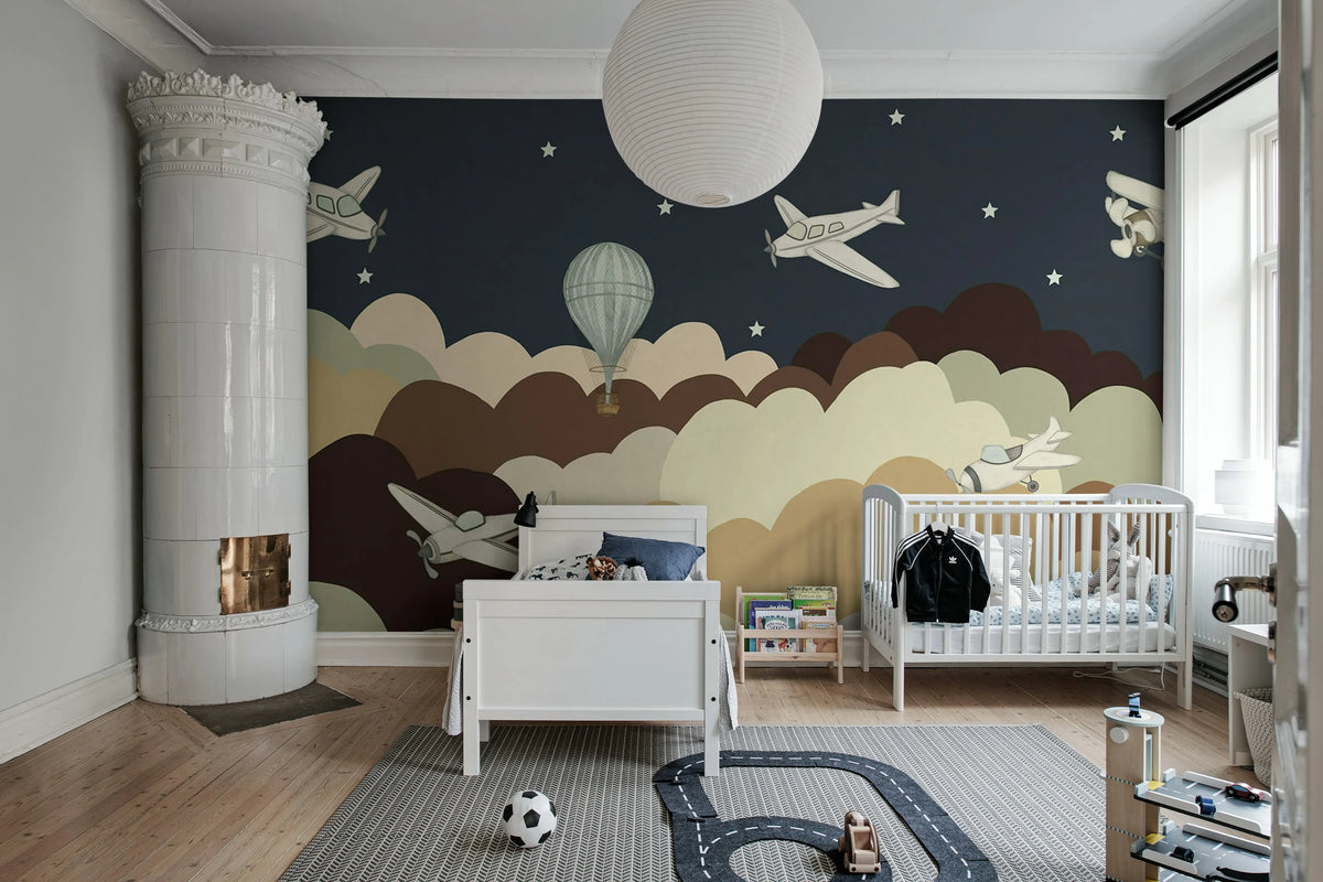Fly Away, Brown Mural Wallpaper - room preview 02