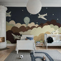 Fly Away, Brown Mural Wallpaper - room preview 02