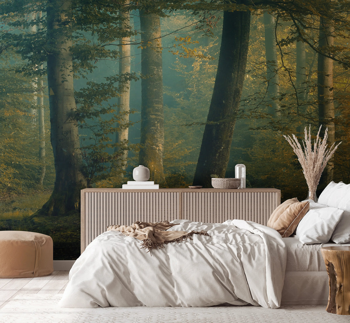 Beech Forest Mural Wallpaper - room preview 02