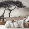 Peaceful Savannah Mural Wallpaper - room preview 02