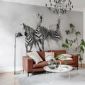 Graphic Zebras Mural Wallpaper - room preview 02
