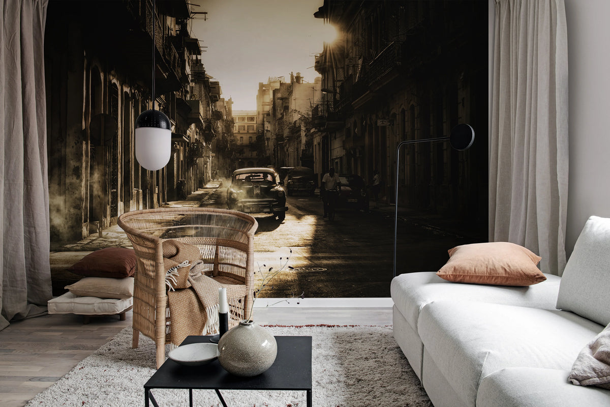 Old City Mural Wallpaper - room preview 02