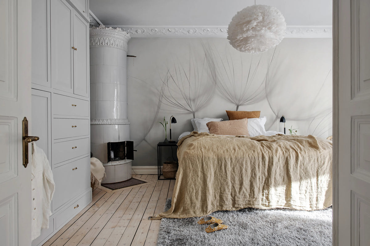 Soft Seeds Mural Wallpaper - room preview 02