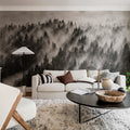 Foggy Forest Mural Wallpaper - room preview 02