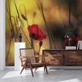 Soft Poppy Mural Wallpaper - room preview 02