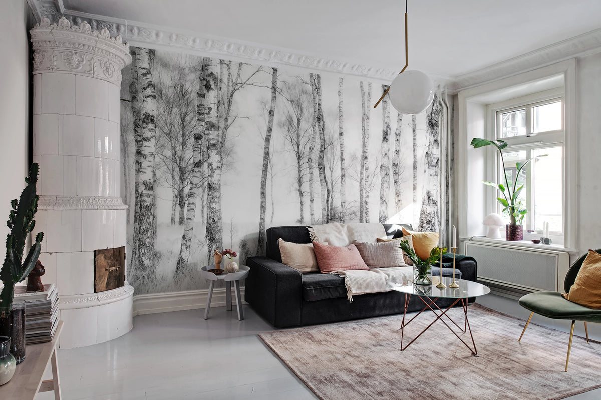Birch Trees Mural Wallpaper - room preview 02