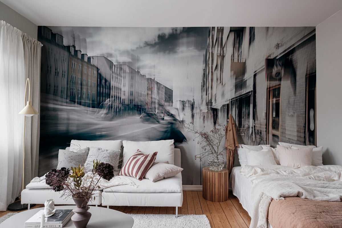 City Pulse Mural Wallpaper - room preview 02